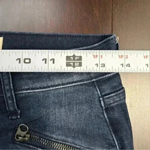 GAP True Skinny Jeans Ankle Zip Cropped Moto Mid Rise Dark Blue Denim Size 26 - Picture 10 of 16